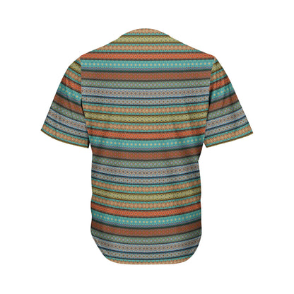 Indian Ethnic Pattern Print Men's Baseball Jersey