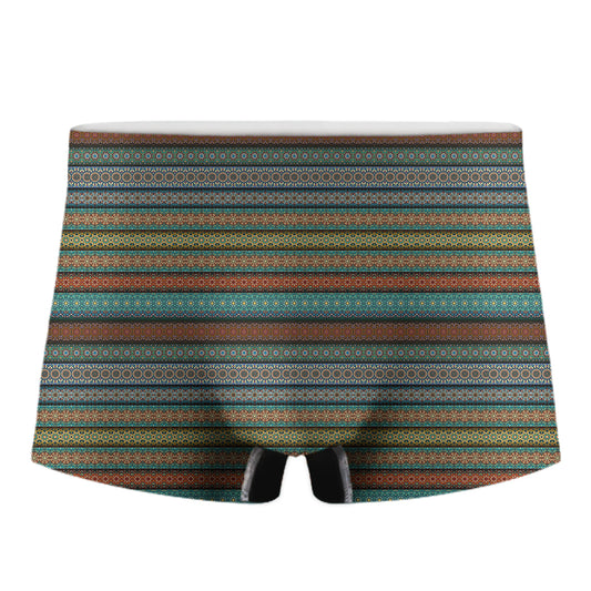 Indian Ethnic Pattern Print Men's Boxer Briefs