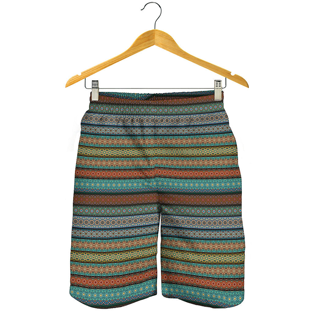 Indian Ethnic Pattern Print Men's Shorts