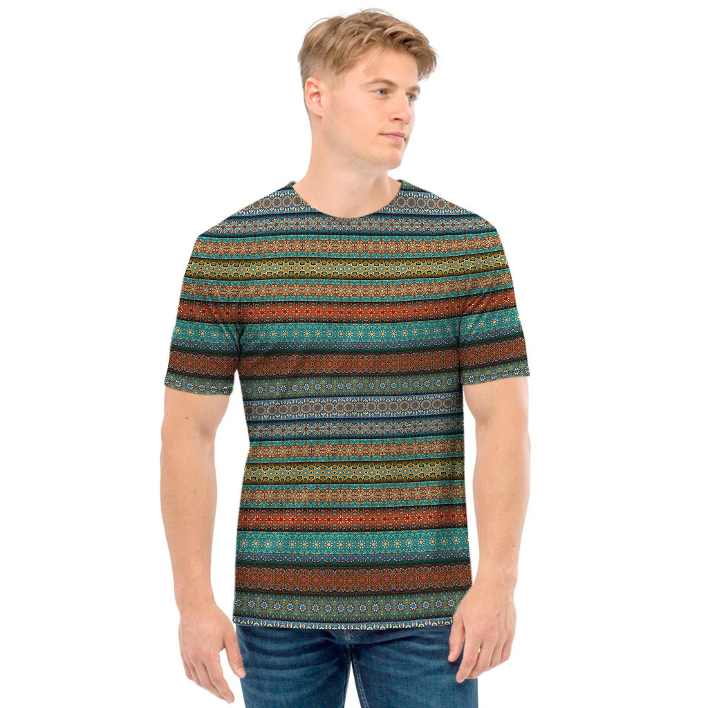 Indian Ethnic Pattern Print Men's T-Shirt