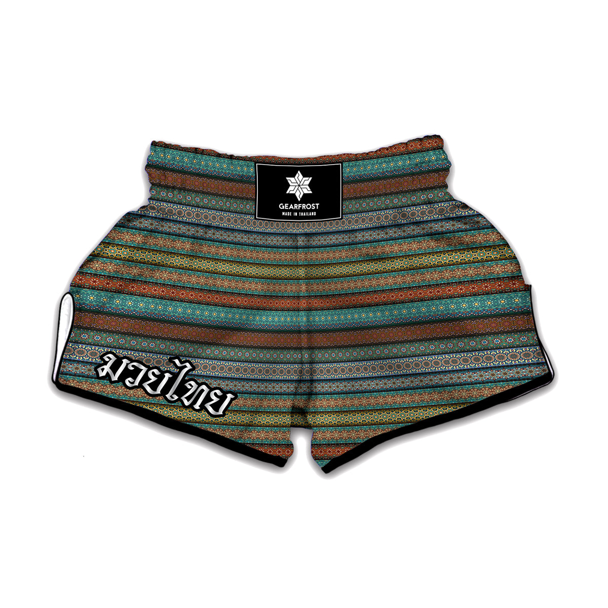 Indian Ethnic Pattern Print Muay Thai Boxing Shorts