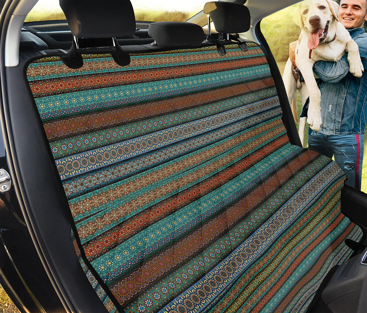 Indian Ethnic Pattern Print Pet Car Back Seat Cover