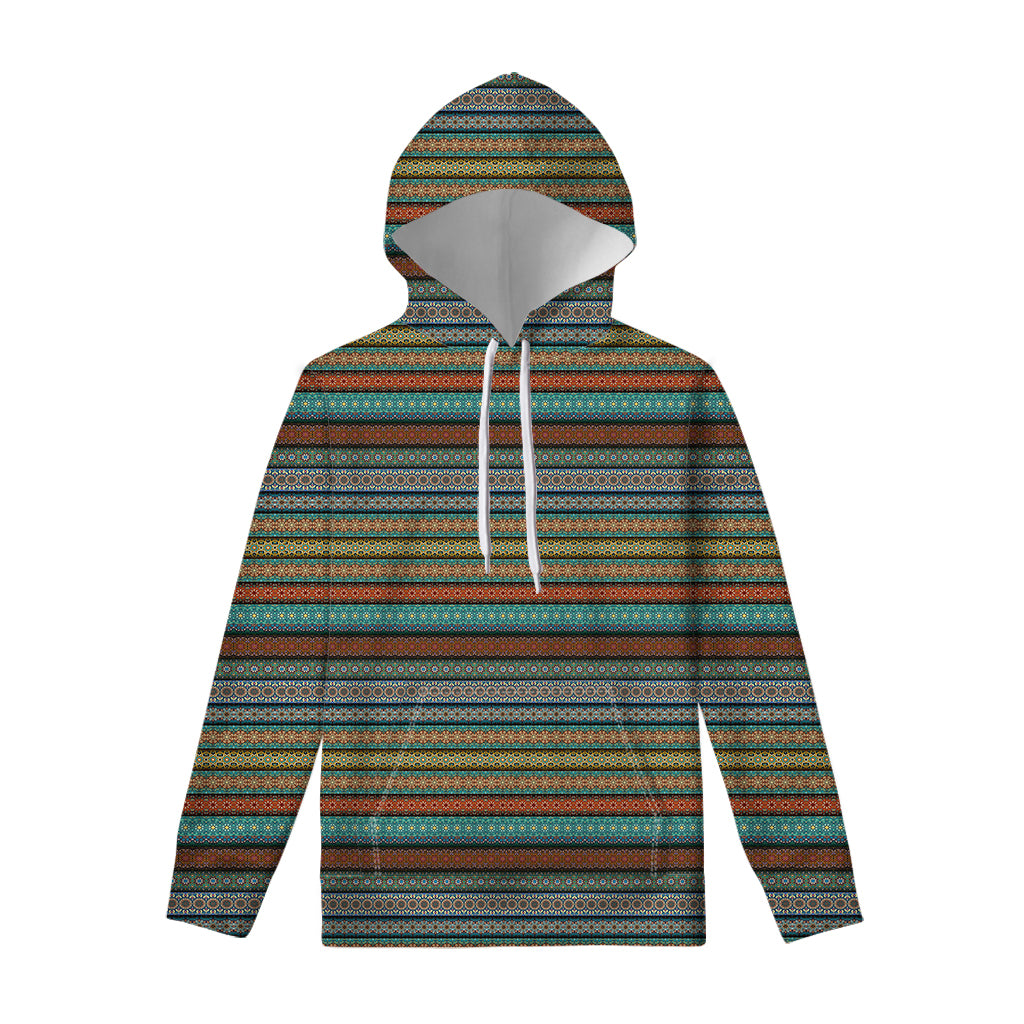 Indian Ethnic Pattern Print Pullover Hoodie