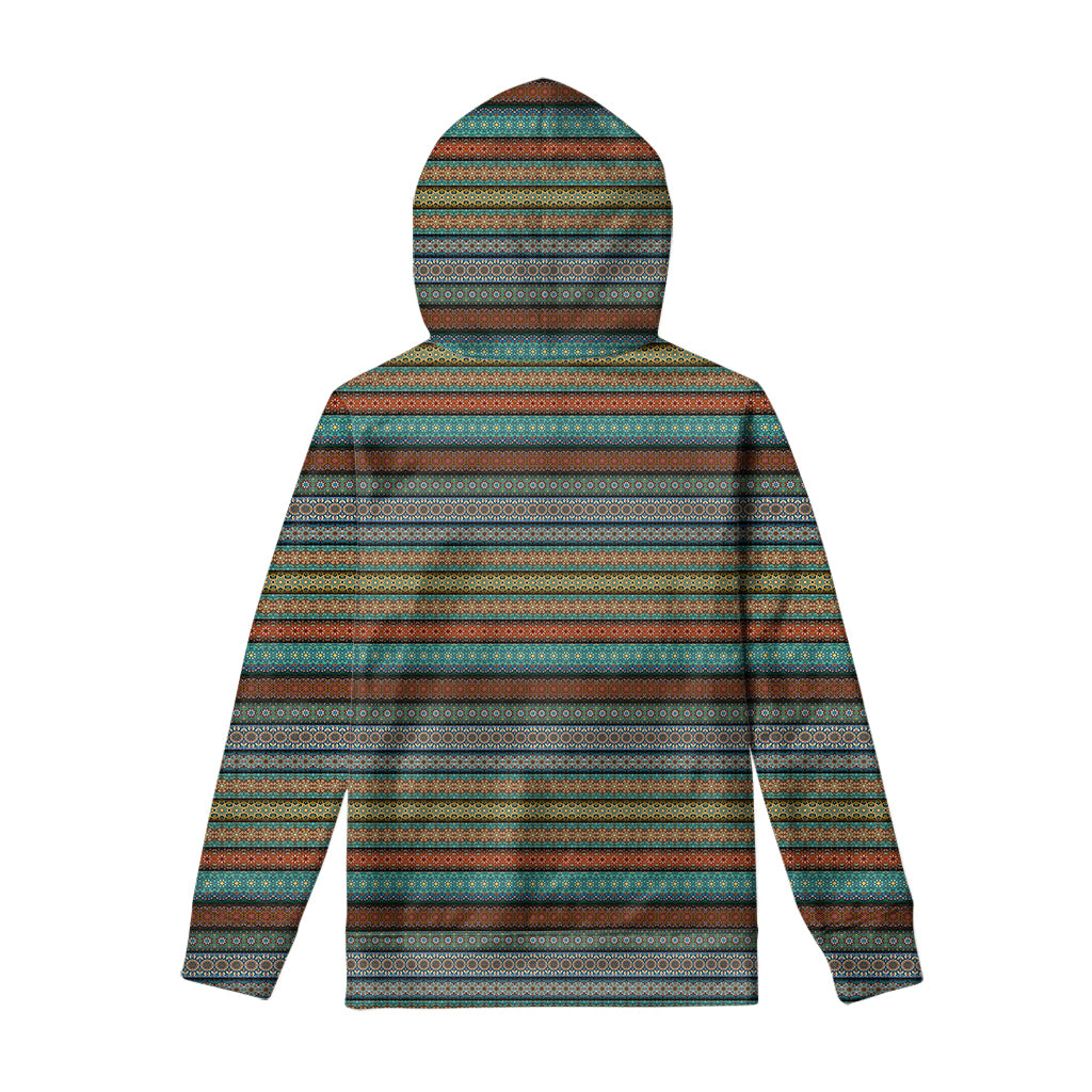 Indian Ethnic Pattern Print Pullover Hoodie