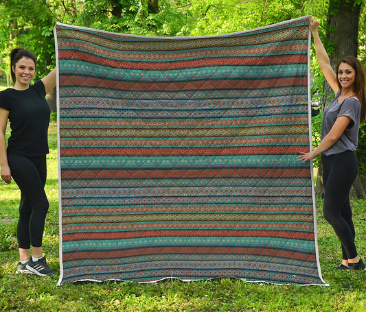Indian Ethnic Pattern Print Quilt