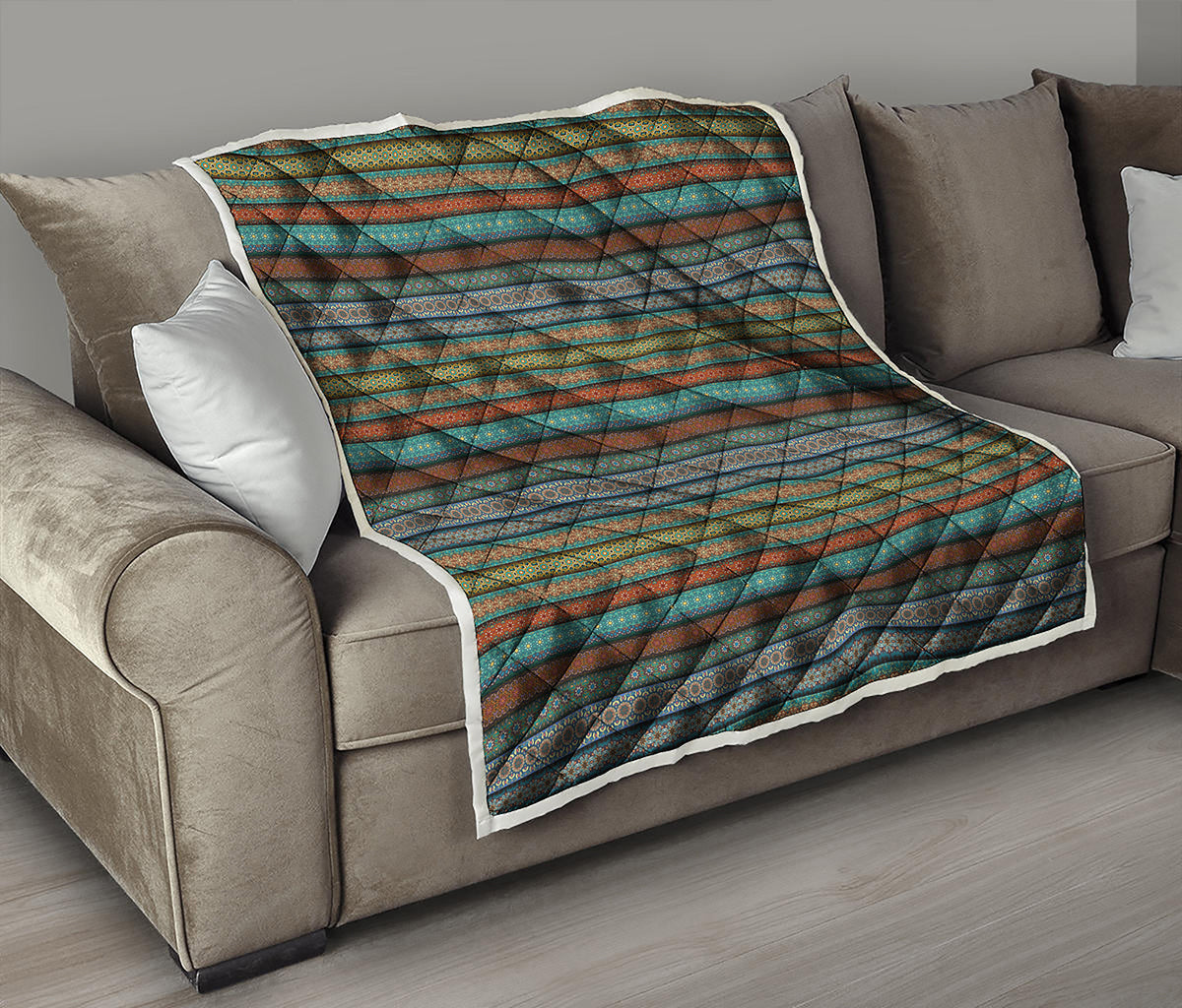 Indian Ethnic Pattern Print Quilt