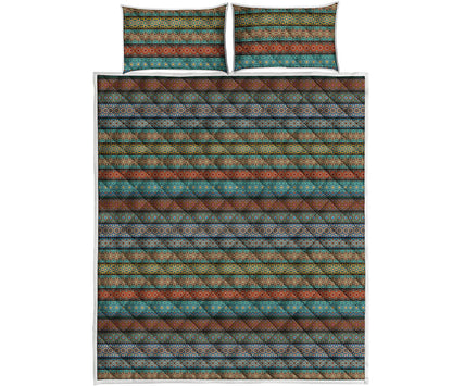 Indian Ethnic Pattern Print Quilt Bed Set