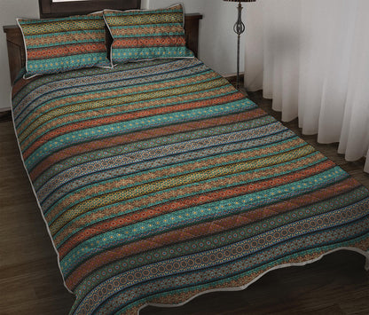 Indian Ethnic Pattern Print Quilt Bed Set