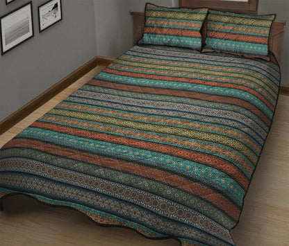 Indian Ethnic Pattern Print Quilt Bed Set
