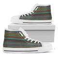 Indian Ethnic Pattern Print White High Top Sneakers