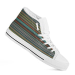 Indian Ethnic Pattern Print White High Top Shoes