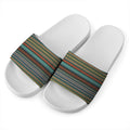 Indian Ethnic Pattern Print White Slide Sandals