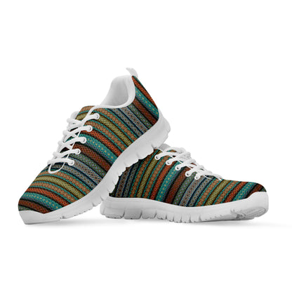 Indian Ethnic Pattern Print White Sneakers