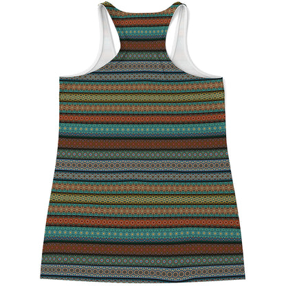 Indian Ethnic Pattern Print Women's Racerback Tank Top