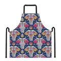 Indian Floral Elephant Pattern Print Apron