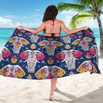 Indian Floral Elephant Pattern Print Beach Sarong Wrap