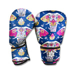 Indian Floral Elephant Pattern Print Boxing Gloves