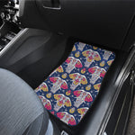 Indian Floral Elephant Pattern Print Front Car Floor Mats