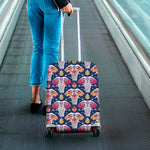 Indian Floral Elephant Pattern Print Luggage Cover