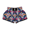 Indian Floral Elephant Pattern Print Muay Thai Boxing Shorts