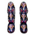 Indian Floral Elephant Pattern Print Muay Thai Shin Guards