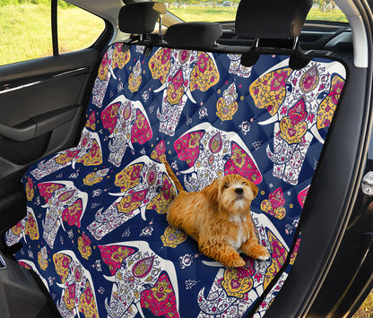 Indian Floral Elephant Pattern Print Pet Car Back Seat Cover