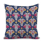 Indian Floral Elephant Pattern Print Pillow Cover