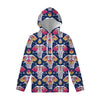 Indian Floral Elephant Pattern Print Pullover Hoodie