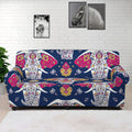 Indian Floral Elephant Pattern Print Sofa Cover