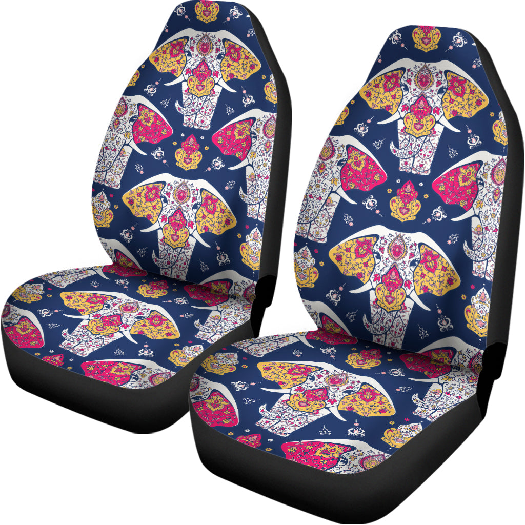 Indian Floral Elephant Pattern Print Universal Fit Car Seat Covers