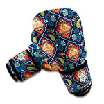 Indian Floral Paisley Pattern Print Boxing Gloves