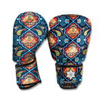 Indian Floral Paisley Pattern Print Boxing Gloves
