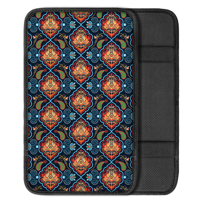 Indian Floral Paisley Pattern Print Car Center Console Cover