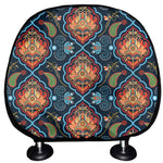 Indian Floral Paisley Pattern Print Car Headrest Covers