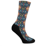 Indian Floral Paisley Pattern Print Crew Socks