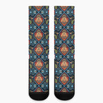 Indian Floral Paisley Pattern Print Crew Socks