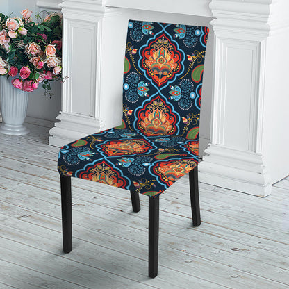 Indian Floral Paisley Pattern Print Dining Chair Slipcover