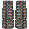 Indian Floral Paisley Pattern Print Front and Back Car Floor Mats
