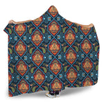 Indian Floral Paisley Pattern Print Hooded Blanket