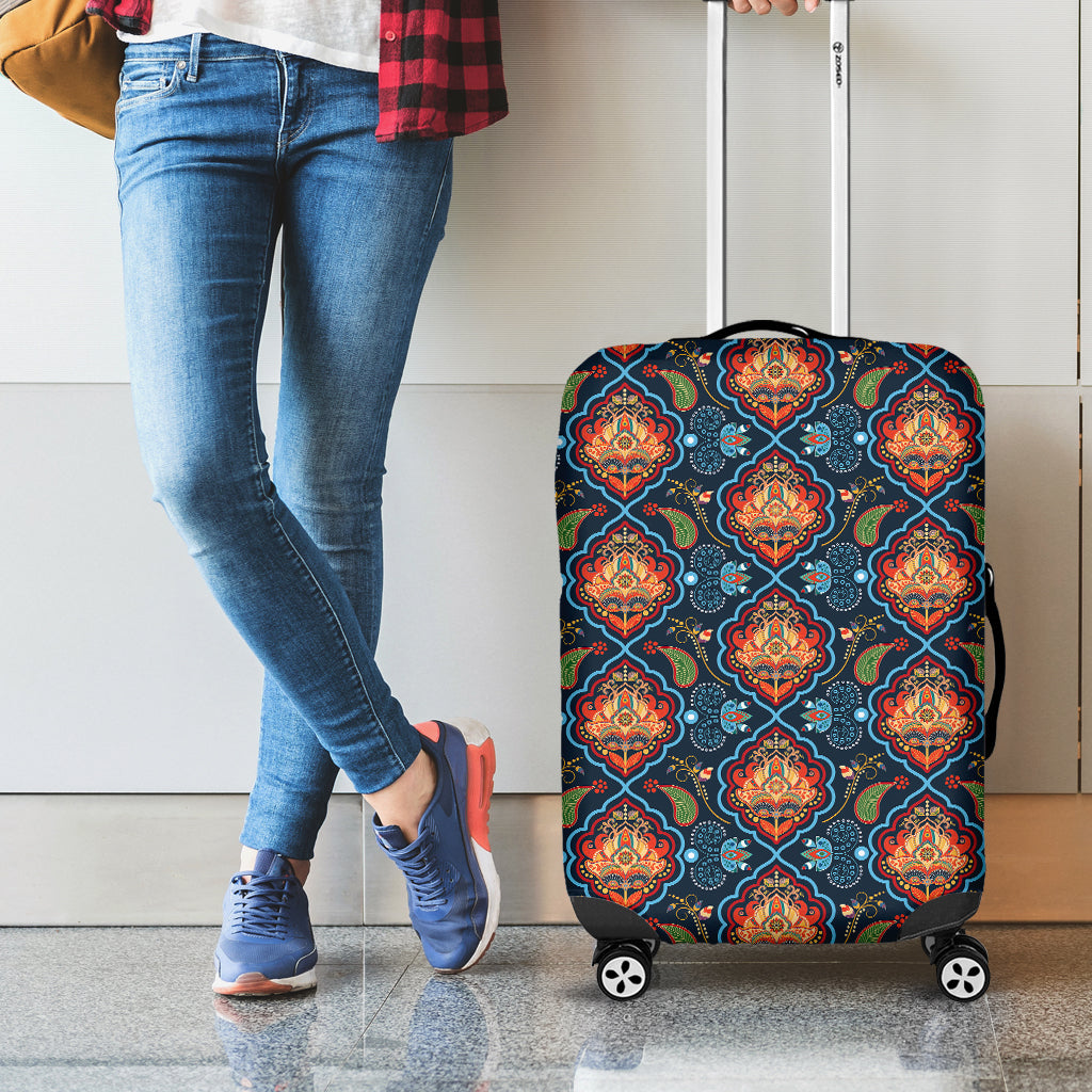 Indian Floral Paisley Pattern Print Luggage Cover