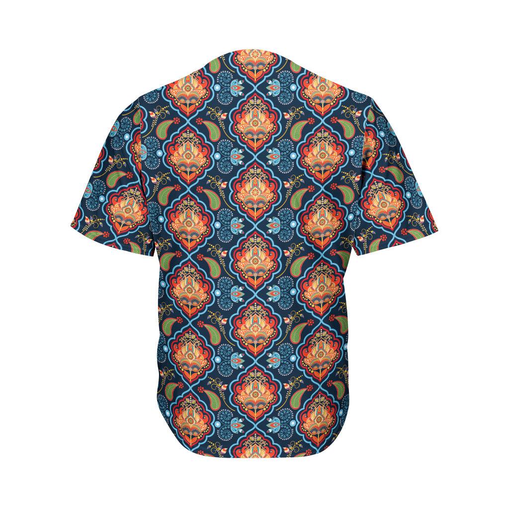 Indian Floral Paisley Pattern Print Men's Baseball Jersey