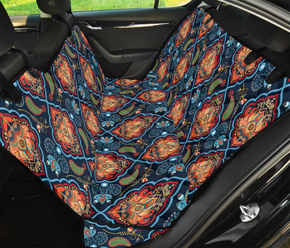Indian Floral Paisley Pattern Print Pet Car Back Seat Cover
