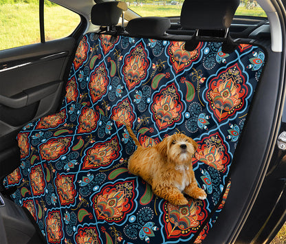 Indian Floral Paisley Pattern Print Pet Car Back Seat Cover
