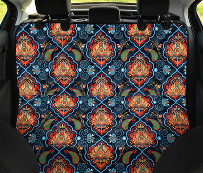 Indian Floral Paisley Pattern Print Pet Car Back Seat Cover