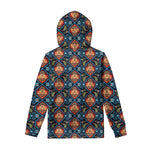 Indian Floral Paisley Pattern Print Pullover Hoodie