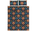 Indian Floral Paisley Pattern Print Quilt Bed Set