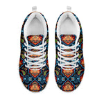 Indian Floral Paisley Pattern Print White Sneakers