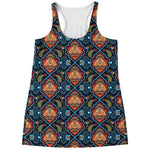 Indian Floral Paisley Pattern Print Women's Racerback Tank Top