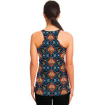 Indian Floral Paisley Pattern Print Women's Racerback Tank Top