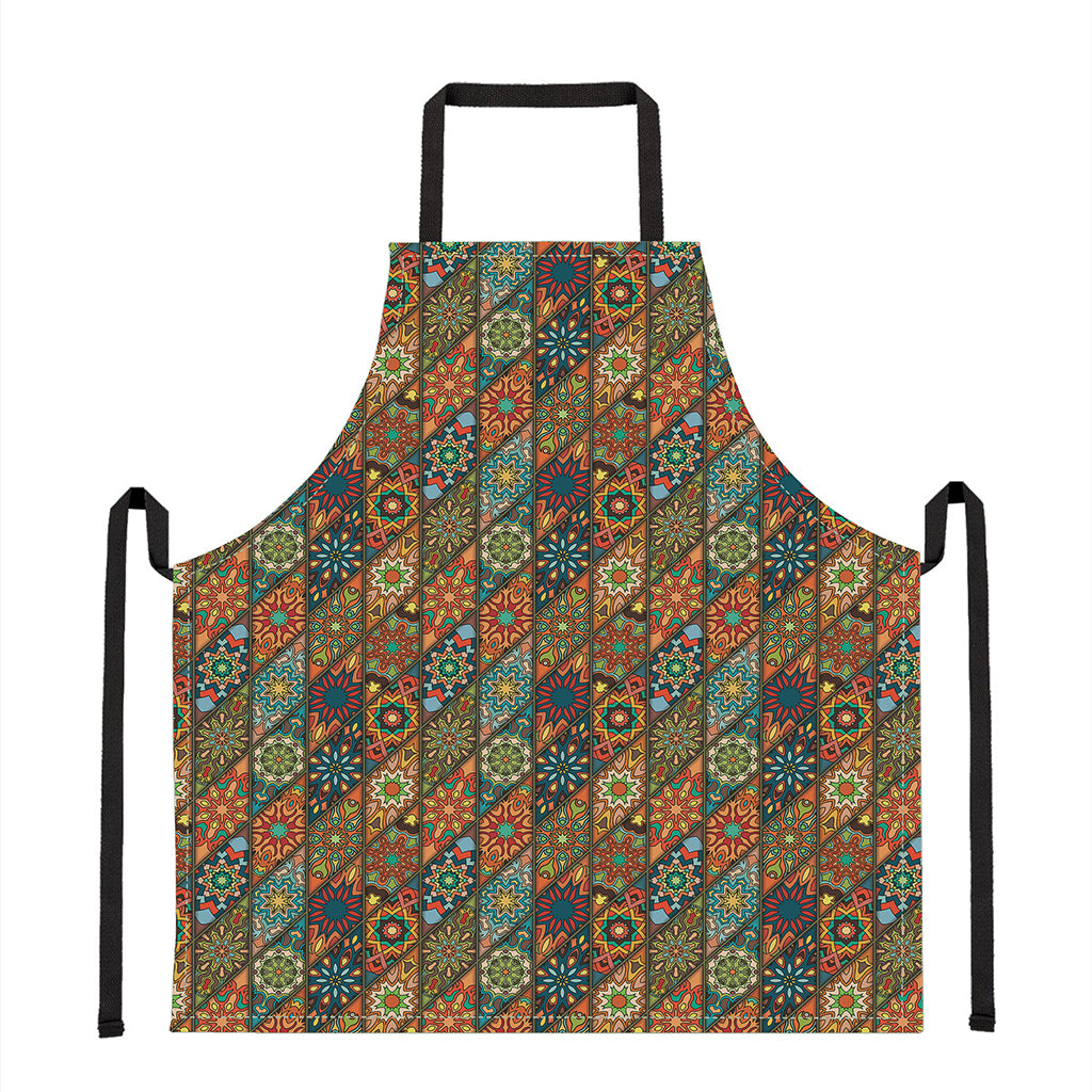 Indian Floral Patchwork Pattern Print Apron